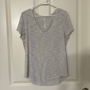Lululemon - Love V-Neck - Heather White - Size 12